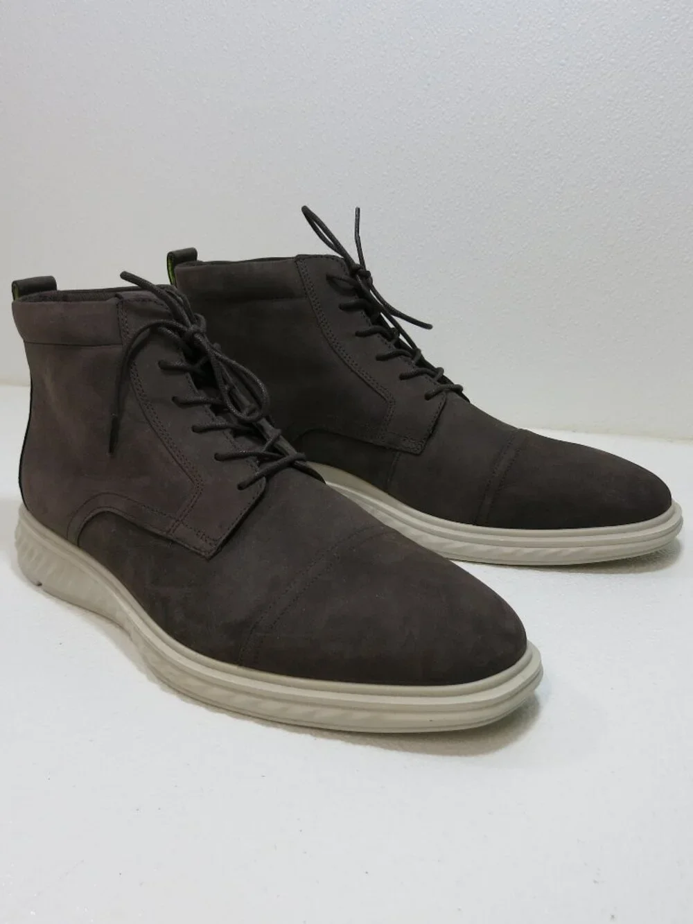 Ecco Shock Thru ST-1 Leather Comfort Casual Chukka Boots Shoes Mens sz 47 13